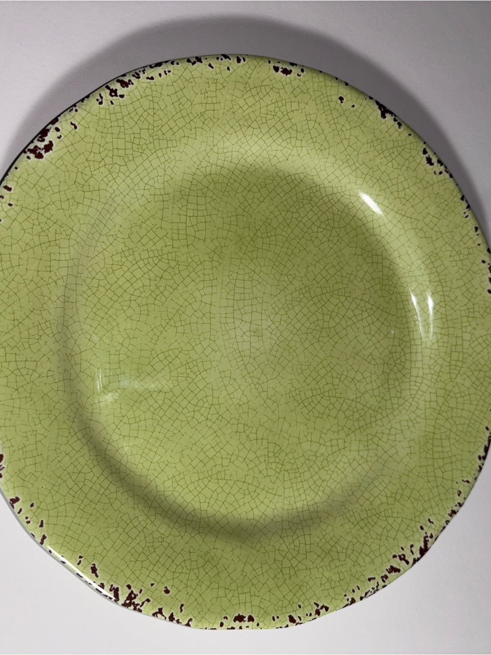 Tommy Bahama Melamine Green Crackle Dinner & Salad Plates Set of 12